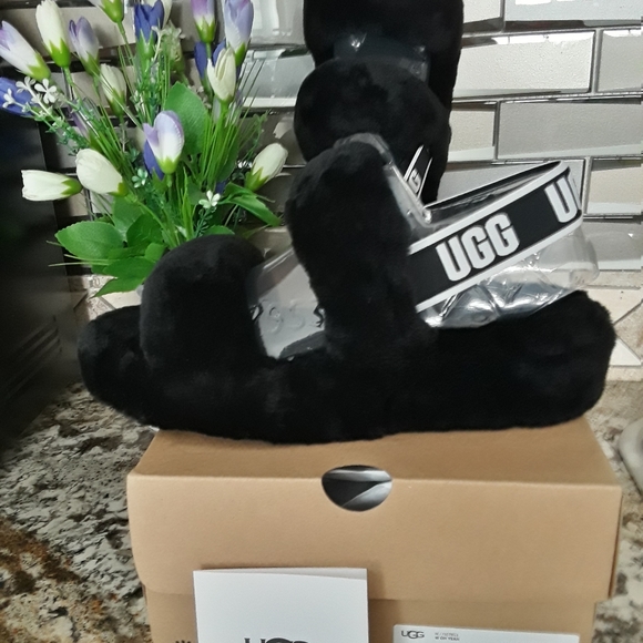 NEW UGG FLUFF YEAH / OH YEAH SPOT SLIDE , SIZE 9 WOMEN'S , ALL NEW IN A BOX! - Picture 7 of 7